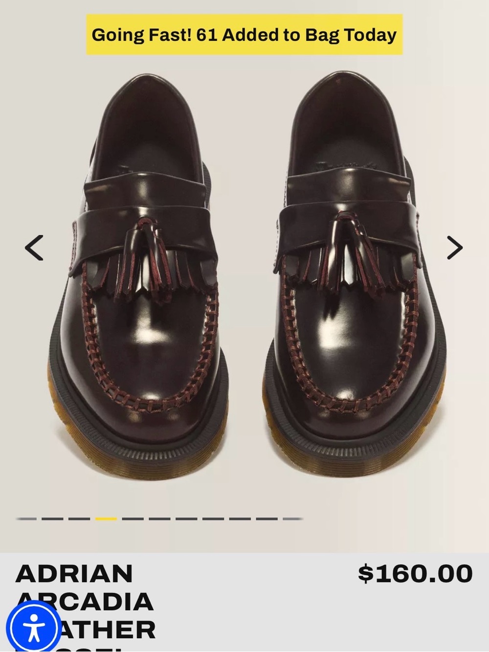 Dr. Martens Adrian Arcadia Tassel Loafers - cherry red